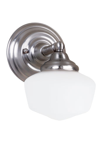 Academy One Light Wall Sconce - Brushed Nickel Wall Sea Gull Lighting 