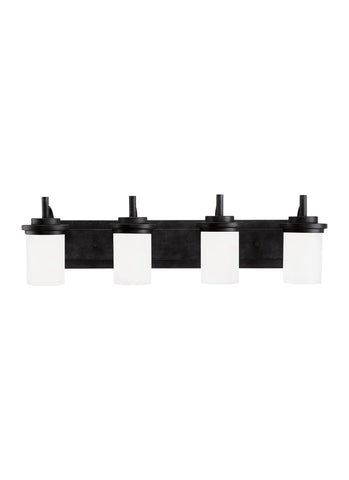 Winnetka Four Light Bath Vanity Fixture - Blacksmith Wall Sea Gull Lighting 