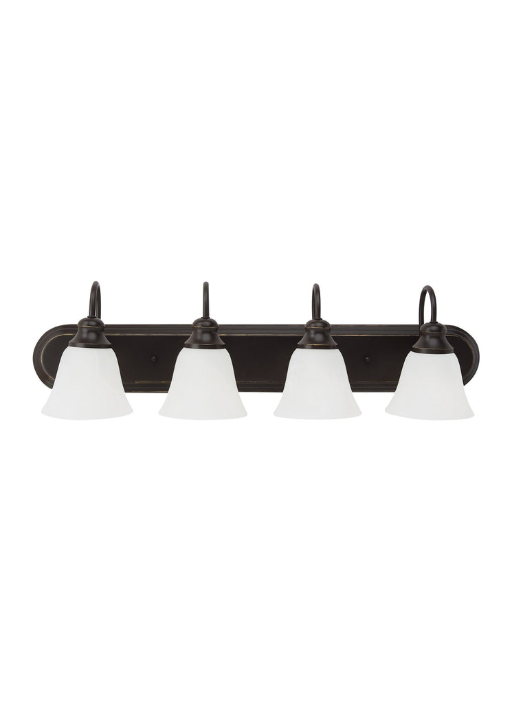 Windgate Four Light Bath Vanity Fixture - Heirloom Bronze Wall Sea Gull Lighting 