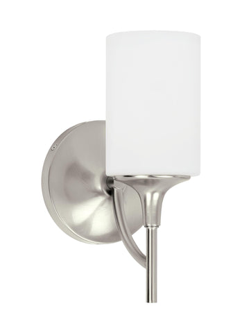 Stirling One Light LED Wall Sconce - Brushed Nickel Wall Sea Gull Lighting 