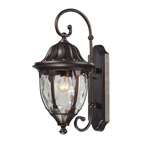 Glendale 1 Light Outdoor Wall Sconce In Regal Bronze Outdoor Wall Elk Lighting 