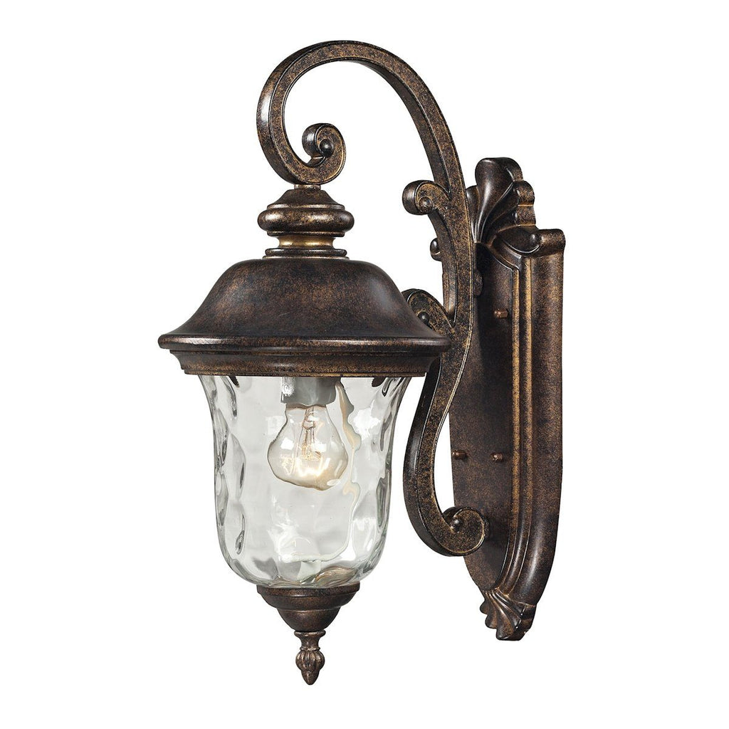 Lafayette 1 Light Outdoor Wall Sconce In Regal Bronze Outdoor Wall Elk Lighting 