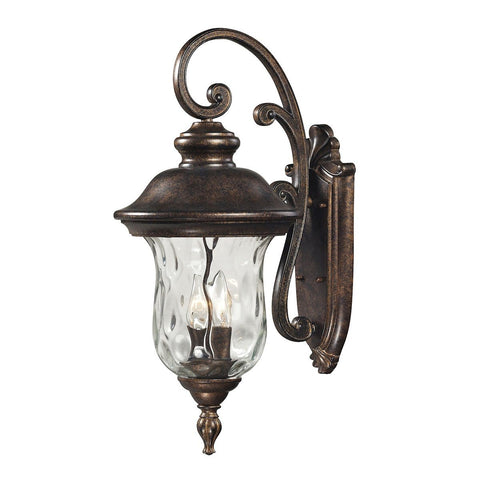 Lafayette 2 Light Outdoor Wall Sconce In Regal Bronze Outdoor Wall Elk Lighting 