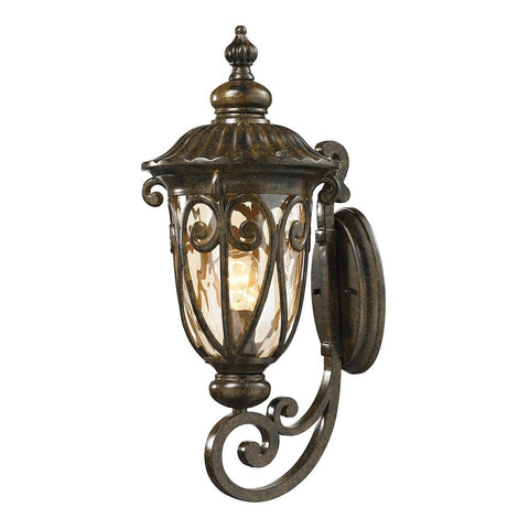 Logansport 1 Light Outdoor Sconce In Hazelnut Bronze Outdoor Wall Elk Lighting 