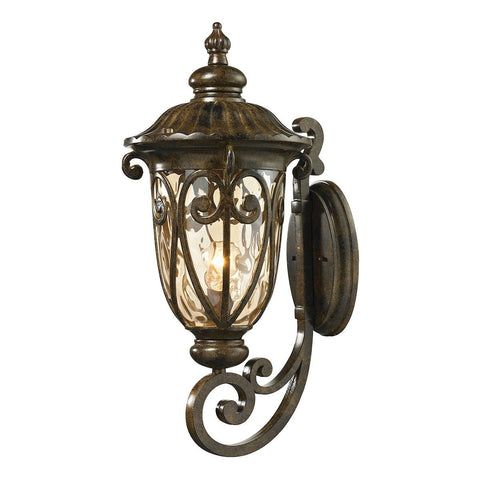 Logansport 1 Light Outdoor Sconce In Hazelnut Bronze Outdoor Wall Elk Lighting 