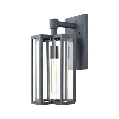 Bianca 1-Light Sconce in Aged Zinc with Clear Wall Elk Lighting 