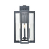 Bianca 4-Light Sconce in Aged Zinc with Clear Wall Elk Lighting 
