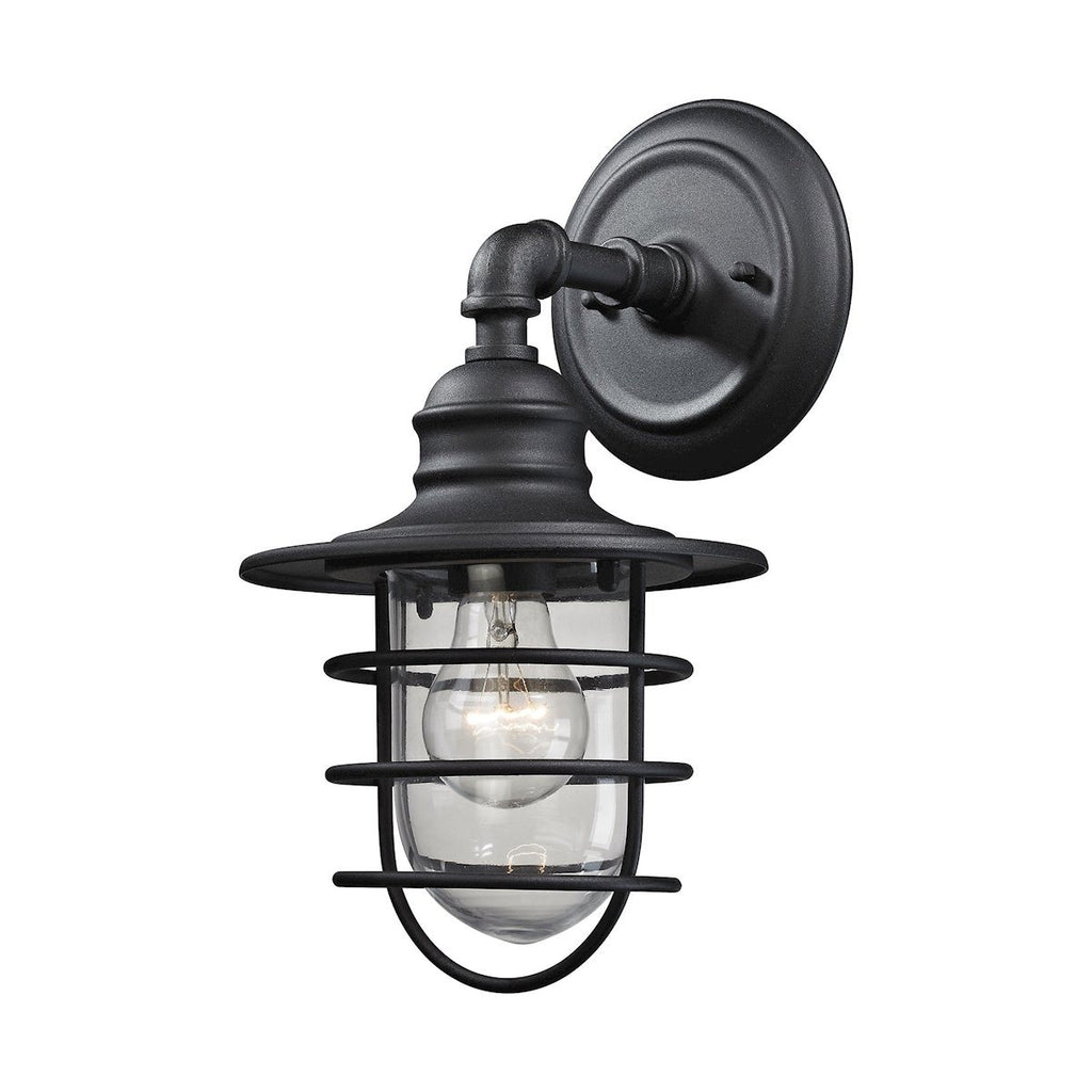 Vandon 1 Light Outdoor Wall Sconce In Charcoal Outdoor Wall Elk Lighting 