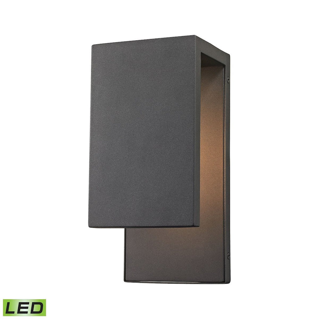 Pierre LED Outdoor Wall Sconce In Textured Matte Black Outdoor Wall Elk Lighting 