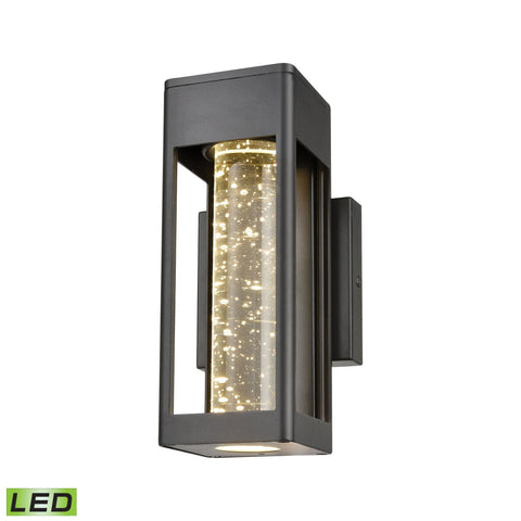 Emode 10"h LED Black Outdoor Wall Light with Seeded Crystal Wall Elk Lighting Default Value 