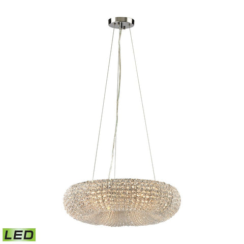 Crystal Ring 6 Light LED Chandelier In Polished Chrome Ceiling Elk Lighting 