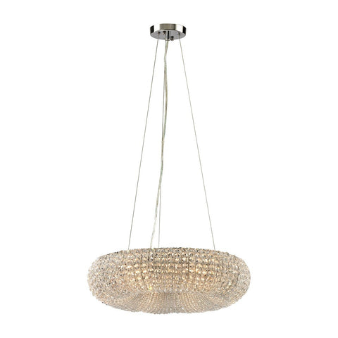 Crystal Ring 6 Light Chandelier In Polished Chrome Ceiling Elk Lighting 