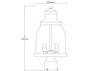 Renford 3-Light Outdoor Post Mount in Architectural Bronze with Seedy Glass