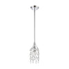 Crystique 1-Light Mini Pendant in Polished Chrome with Clear Crystal Ceiling Elk Lighting 