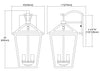 Main Street 3-Light Outdoor Sconce in Black with Clear Glass Enclosure