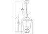 Main Street 4-Light Outdoor Pendant in Black with Clear Glass Enclosure