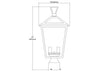 Main Street 3-Light Outdoor Post Mount in Black with Clear Glass Enclosure
