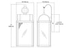 Heritage Hills 1-Light Outdoor Sconce in Aged Zinc with Seedy Glass Enclosure