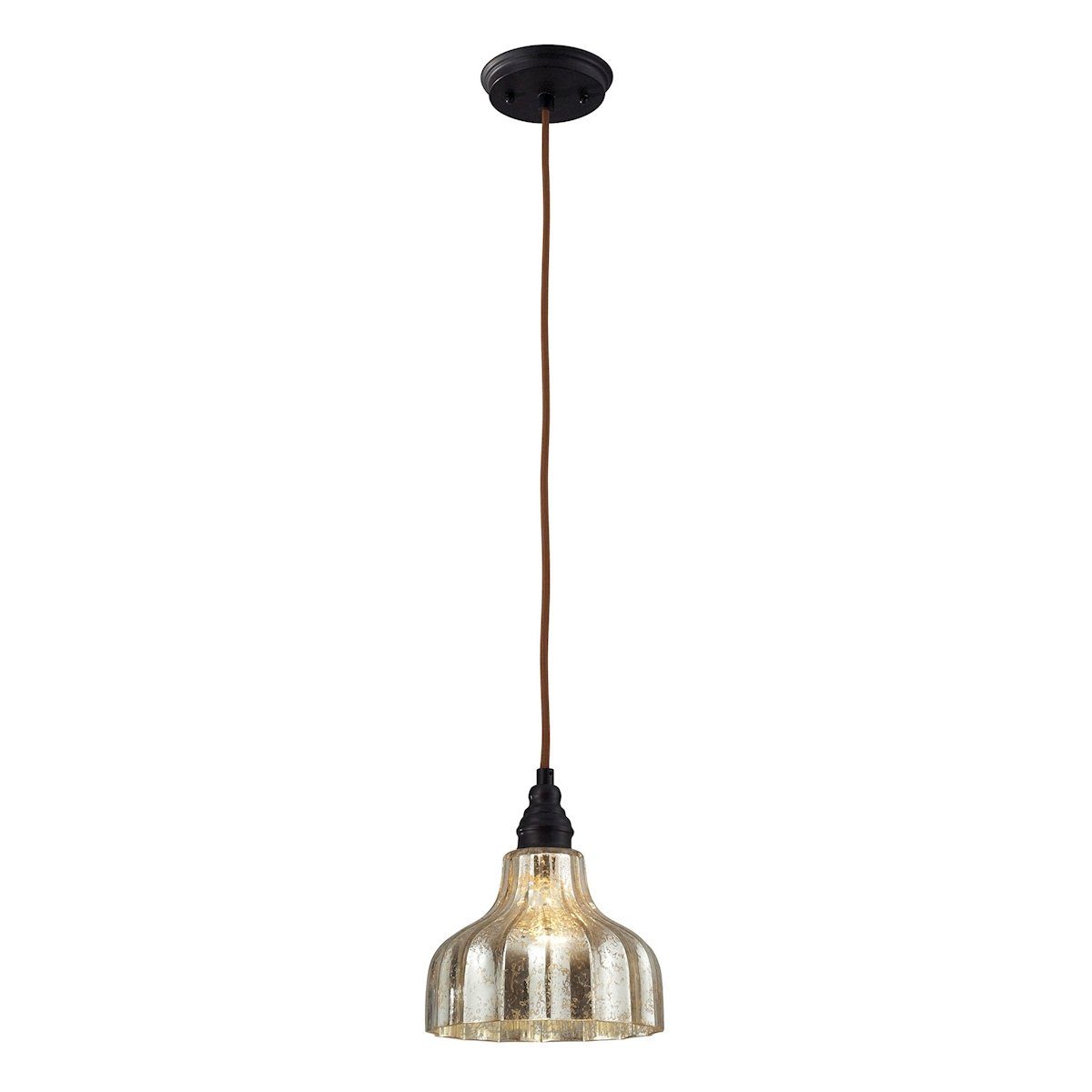 Danica Pendant In Oiled Bronze And Mercury Glass Ceiling Elk Lighting 