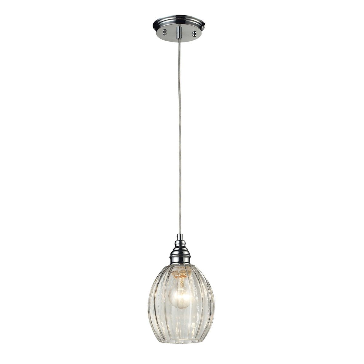 Danica Pendant In Polished Chrome And Clear Glass Ceiling Elk Lighting 