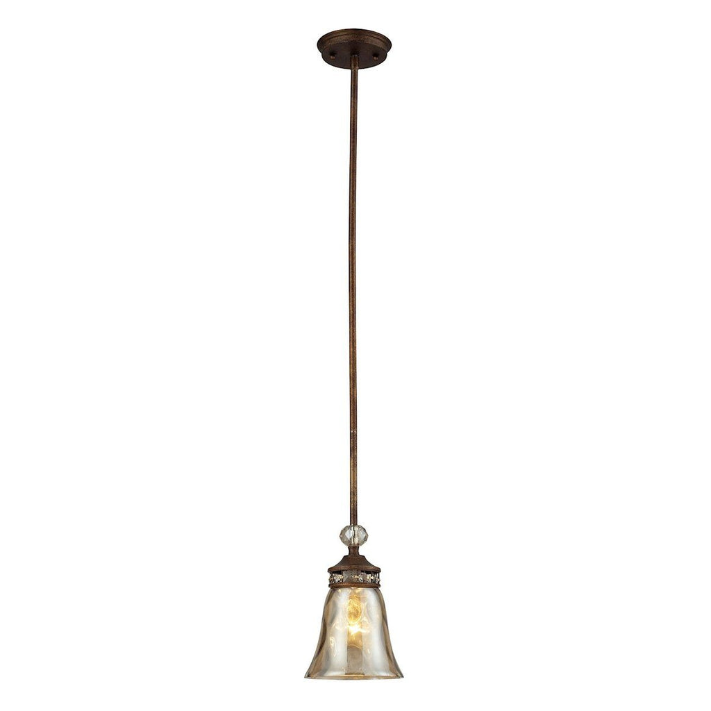 Cheltham Pendant In Mocha And Champagne Plated Glass Ceiling Elk Lighting 