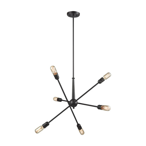 Delphine 6 Chandelier Oil Rubbed Bronze Ceiling Elk Lighting 