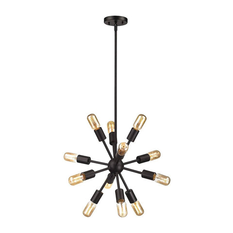 Delphine 12 Light Chandelier In Oil Rubbed Bronze Ceiling Elk Lighting 