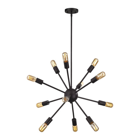 Delphine 12 Light Chandelier In Oil Rubbed Bronze Ceiling Elk Lighting 