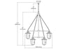 Lakeshore Drive 9-Light Chandelier in Matte Black with Seedy Glass