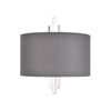 Crystal Falls 2-Light Sconce in Satin Nickel with Graphite Fabric Shade Wall Elk Lighting 