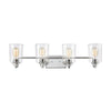 Robins 4-Light Vanity Light in Polished Chrome with Clear Glass Wall Elk Lighting 