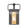 Knowlton 1-Light Sconce in Matte Black with Seedy Glass Wall Elk Lighting 