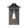 Lamplighter 1-Light Sconce in Matte Black with Seedy Glass Wall Elk Lighting 