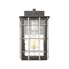 Brewster 1-Light Sconce in Matte Black with Seedy Glass Wall Elk Lighting 