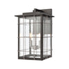 Brewster 2-Light Sconce in Matte Black with Seedy Glass Wall Elk Lighting 