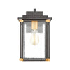 Vincentown 1-Light Sconce in Matte Black with Seedy Glass Wall Elk Lighting 