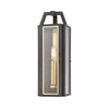 Portico 1-Light Sconce in Charcoal with Clear Glass Wall Elk Lighting 