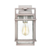 Breckenridge 1-Light Sconce in Weathered Zinc with Seedy Glass Wall Elk Lighting 