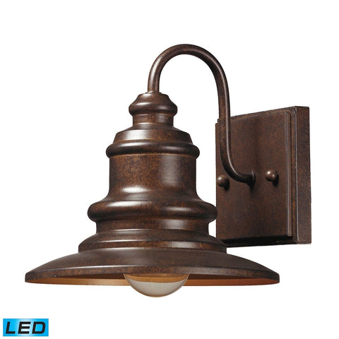 Marina 1 Light Outdoor LED Sconce In Hazelnut Bronze Outdoor Wall Elk Lighting 