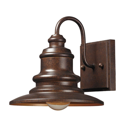 Marina 1 Light Outdoor Sconce In Hazelnut Bronze Outdoor Wall Elk Lighting 