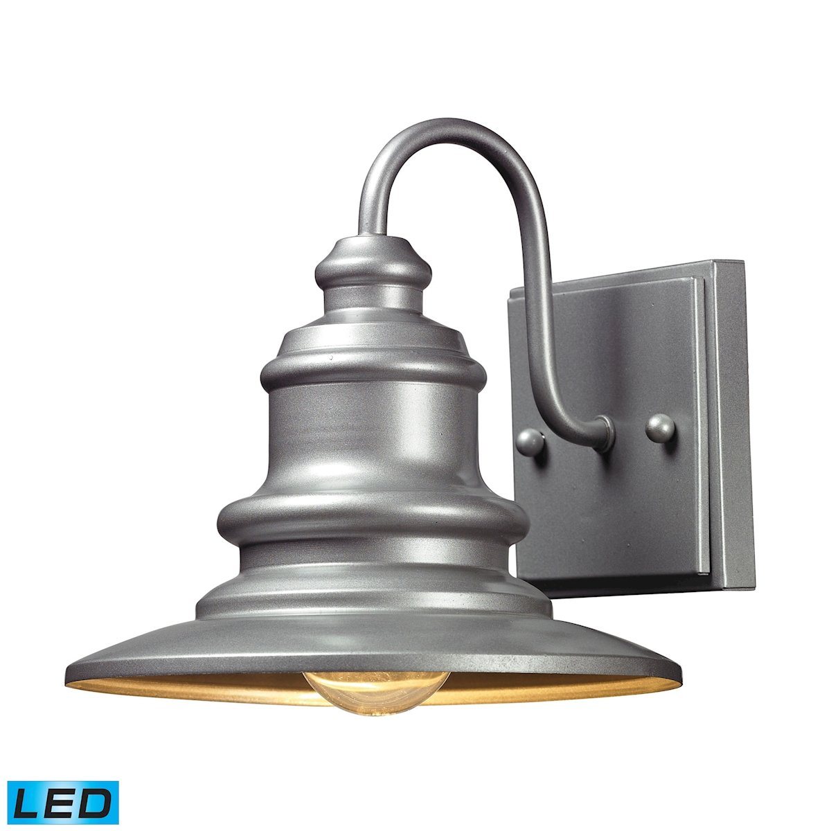 Marina 1 Light Outdoor LED Sconce In Matte Silver Outdoor Wall Elk Lighting 