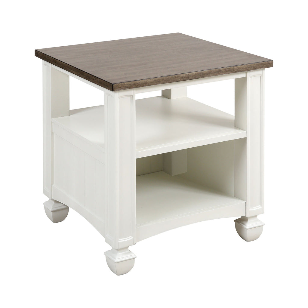 Nantucket Large Accent Table - Brown Grey Veneer Top Furniture Stein World 