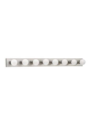 Center Stage Eight Light Wall / Bath - Brushed Stainless Wall Sea Gull Lighting 
