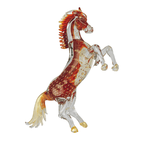Arte di Murano Big Standing Horse With Bubbles Decor Accessories Arte di Murano 