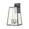 Meditterano 4-Light Sconce in Charcoal with Seedy Glass Wall Elk Lighting 