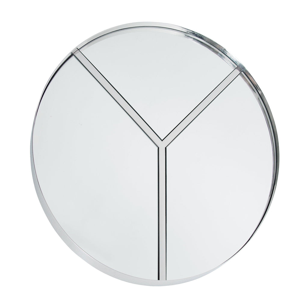 Lyra 30-in Round Accent Mirror - Polished Nickel Mirrors Varaluz 