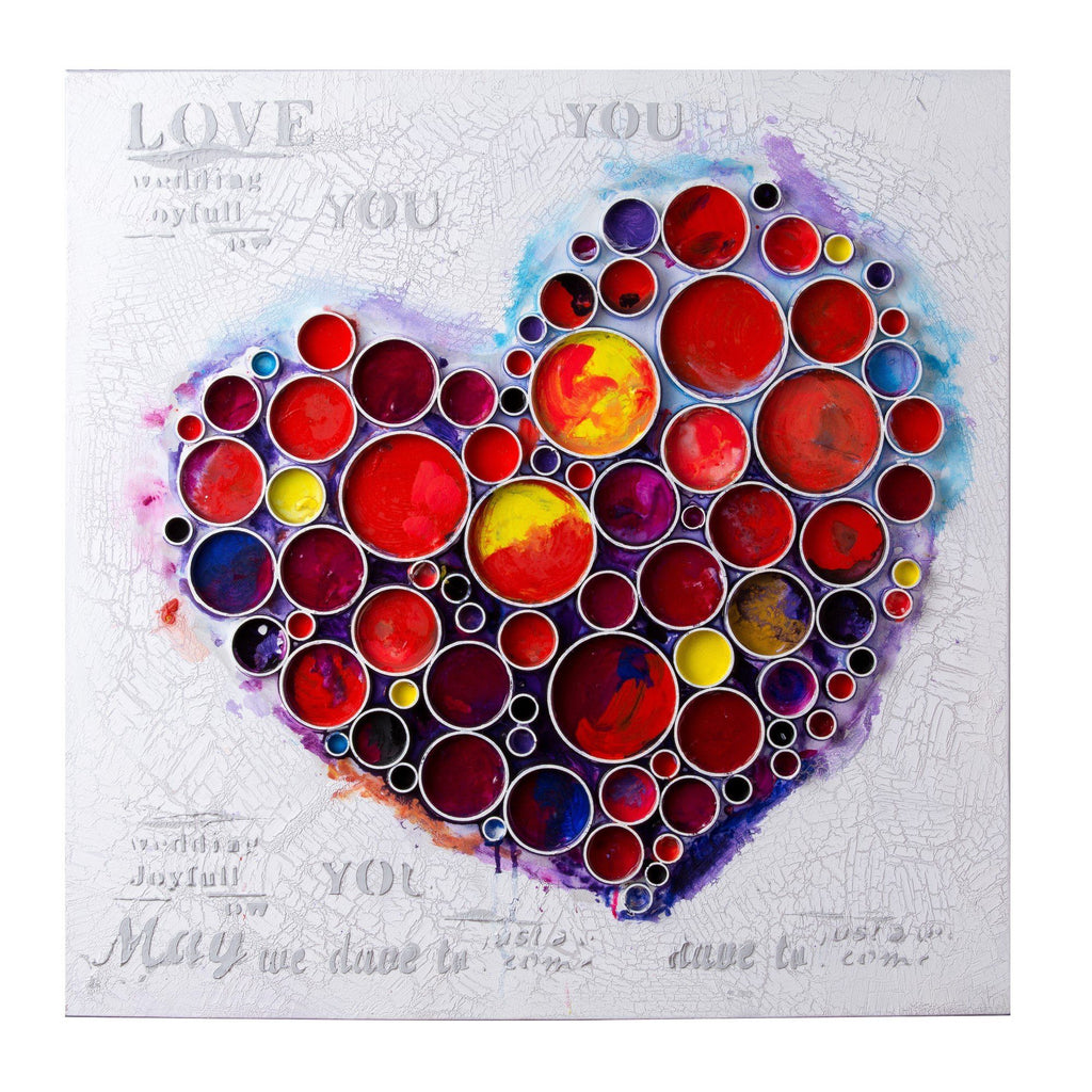 Work Of Heart Red Mixed-Media Wall Art Accessories Varaluz 