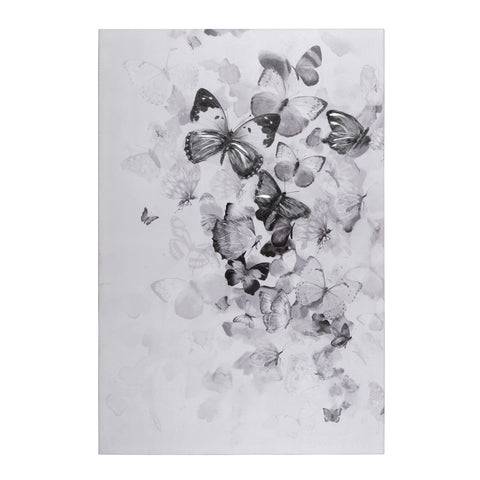 Kaleidoscope Black and White Mixed Media Butterfly Art