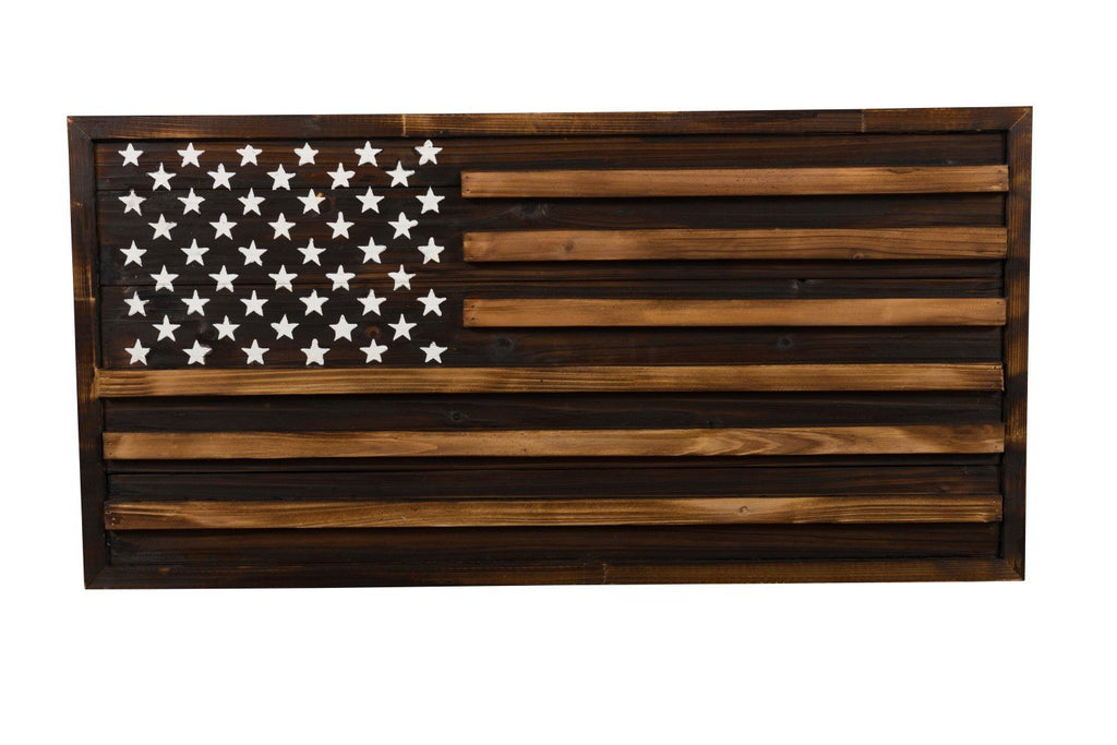 Rustic Pine American Flag Wall Art Accessories Varaluz 