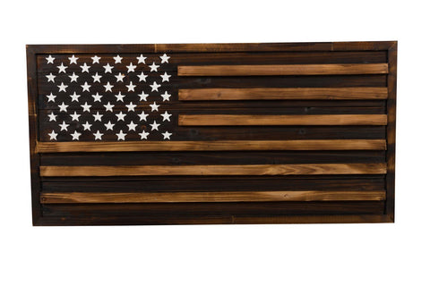 Rustic Pine American Flag Wall Art